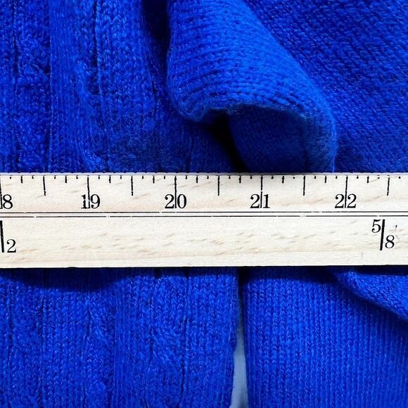 Talbots Sweater Women's Sz 2X Royal Blue Cable Knit pullover NWT - Picture 5 of 6
